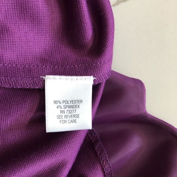 NWT Elle Purple Pleated Dress - Picture 5 of 7